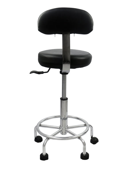 Round Hydraulic Rolling Stool w/ Back Support – Spa Equipment Gallery